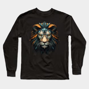 Lion in low poly style Long Sleeve T-Shirt